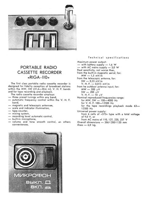 Кассетные магнитолы ''Рига-110'' и ''Aэлита-101''.