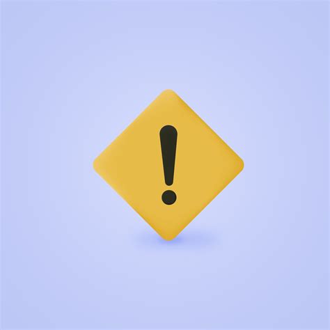 Warning Message Concept Represented By Exclamation Mark Icon Exclamation 3d Realistic Symbol In