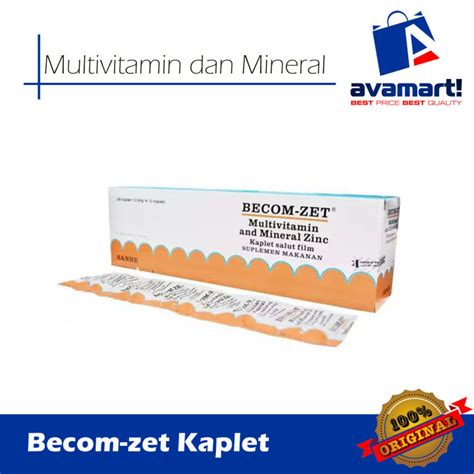 Becom Zet Multivitamin Dan Mineral Strip Isi Tablet Multivitamin