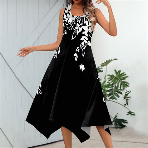 Dengdeng Wedding Dresses For Women Striped Hankerchief Hem Sundress