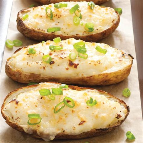 Twice Baked Potatoes With Cheddar Cheese And Scallions America S Test