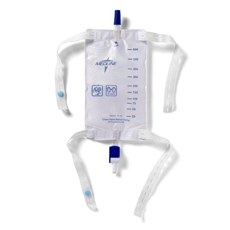 Medline Urinary Leg Bag With Flip Drain 20oz M 48ct