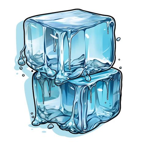 Premium Ai Image There Are Two Ice Cubes Sitting On Top Of Each Other