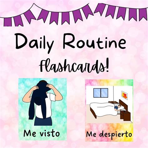 Spanish Daily Routine La Rutina Diaria Reflexive Verbs Flashcards