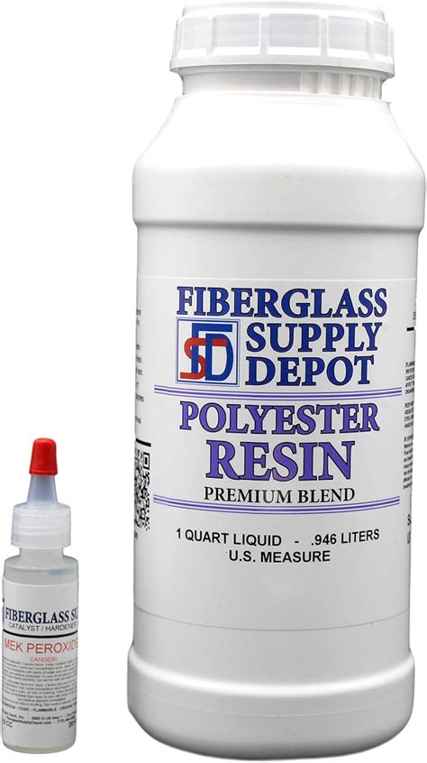 Fsd Polyester Resin W Hardener For Laminating Fiberglass Mat Biaxle Cloth Quart