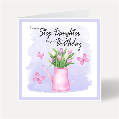 Step Daughter Birthday Card-birthday Card for Step - Etsy UK