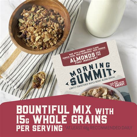 Morning Summit Almond And Berry Blend Cereal Maple Sweetened Whole Grain And Nut Breakfast Cereal