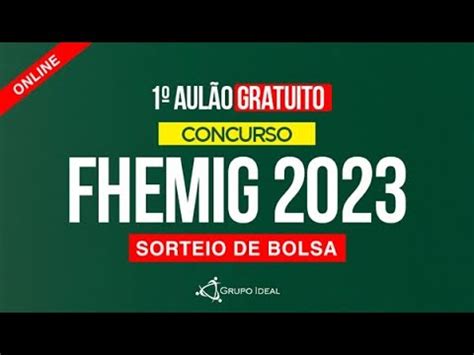 Aulão gratuito concurso FHEMIG 2023 YouTube