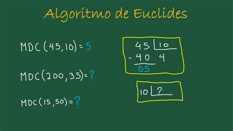 Algoritmo De Euclides C Lculo Do M Ximo Divisor Comum Mdc De Modo