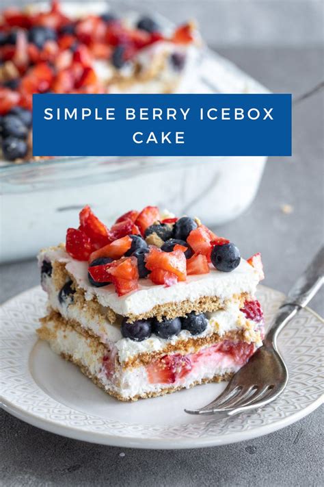 No Bake Berry Icebox Cake Downloand Etsy Summer Desserts Easy