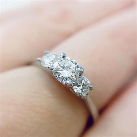 Simon Pure 18ct White Gold Purity Three Stone Engagement Ring | Simon Pure