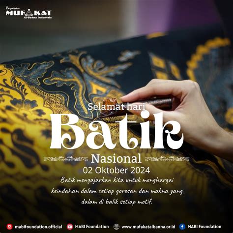 Hari Batik Nasional Oktober Sejarah Hari Batik Di Indonesia