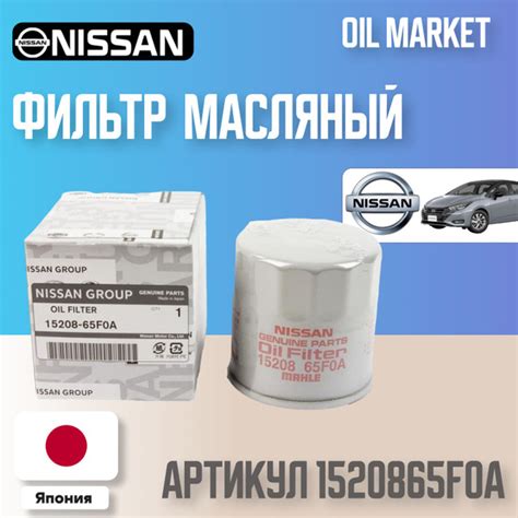 Фильтр масляный Nissan Масляный фильтр 1520865F0A MAHLE - купить по ...