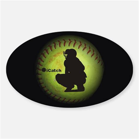 Softball Catcher Bumper Stickers Car Stickers Decals And More