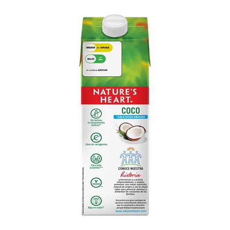 Bebida De Coco Natures Heart Sin Azúcar Cartón 946ml 912903