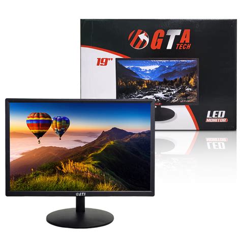 Monitor Led Hd X Hdmi Vga Preto Ultra Fino Gta Ln Gta Tech