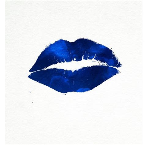 Fashion Printable Blue Lips Printable Women T Fashion Etsy