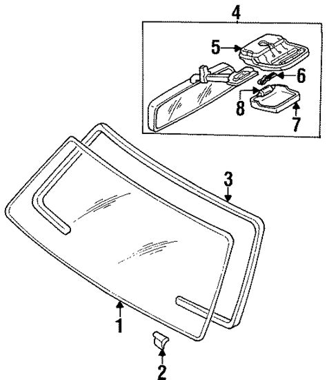 Mazda MPV Glass Retainer Spacer Body GATE LIFT H26050891 Walser