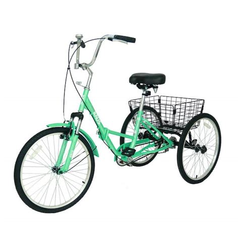 ITOPFOX Cyan Green Adult Folding Tricycle Installation Tools with Low ...