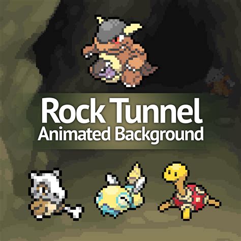 Rock Tunnel Hgss Pixel Art Animated Background Andor Overlay For