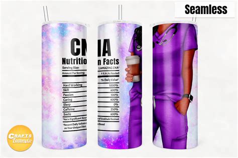 Cna Nurse Nutrition Facts Tumbler Graphic By Craftsfactoryco Creative