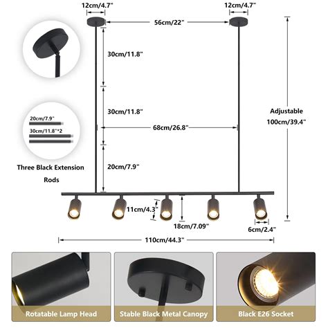 Bokt Matte Black Metal Lights Led Linear Track Lighting Mid Century