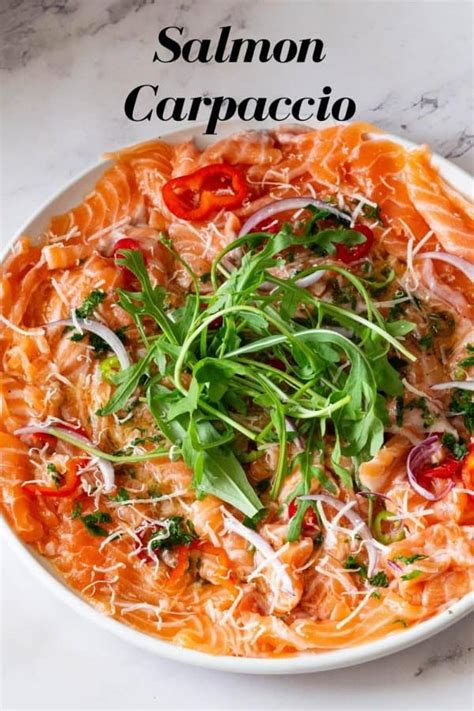 Savor the Exquisite Flavors of Salmon Carpaccio - Veena Azmanov Kitchen