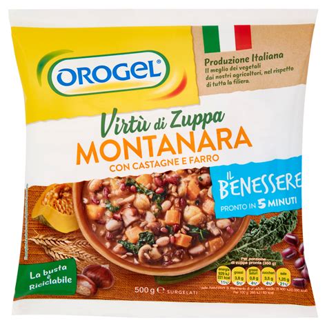 Orogel Il Benessere Virtù di Zuppa Montanara con Castagne e Farro