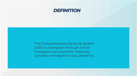 The Canadian Comprehensive Ranking System Crs Ppt