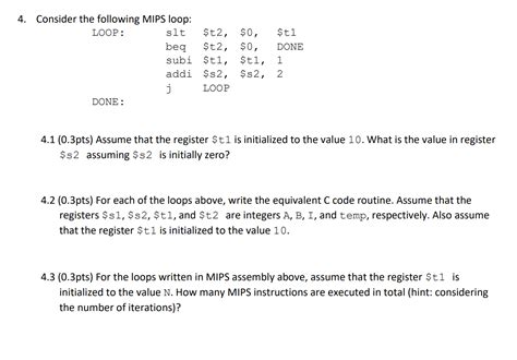 Solved Consider The Following Mips Loop Loop Slt T Chegg