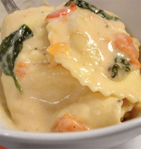 Agnolotti with Tomato Alfredo Sauce — SweetBites