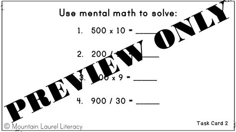 Mental Math Practice Task Cards For Grades And Made By Teachers