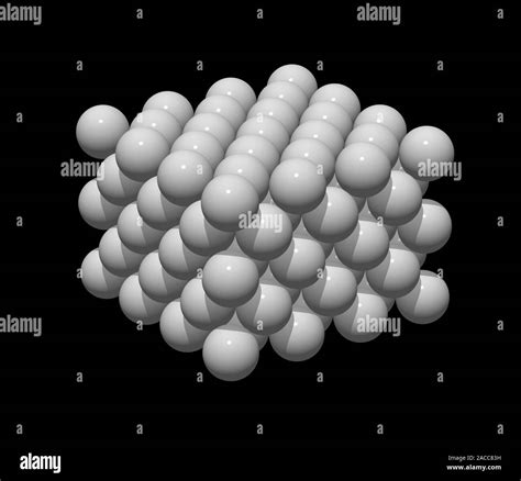 Cubic close-packed lattice. Computer illustration of a cubic close ...