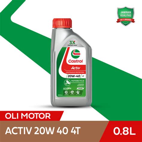 Jual Oli Mesin Motor Castrol ACTIV 4T 20W 40 0 8L Jakarta Timur