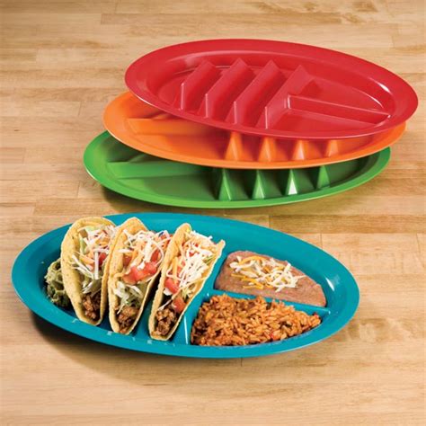 Fiesta Taco Plates - Taco Plates - Taco Holder Plates - Miles Kimball