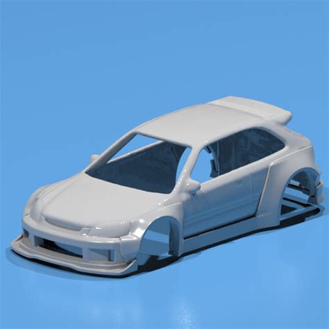 Hot Wheels EK M M Style Wide Kit STL File For D PrintingCults