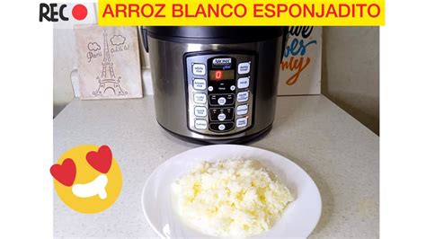 Arroz blanco en olla arrocera aroma Laura recetas y más YouTube