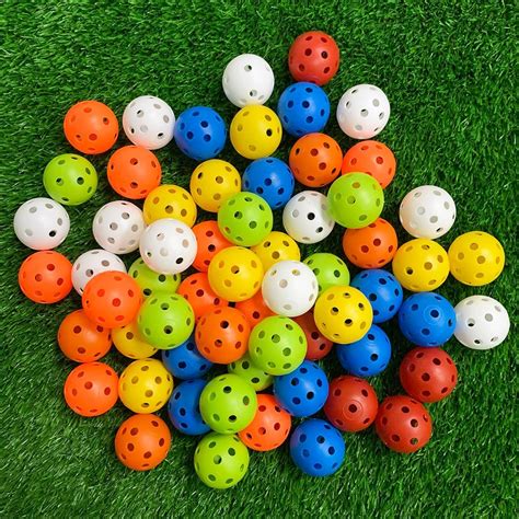 Hot Mm Holes Multicolor Plastic Golf Training Balls Airflow Hollow