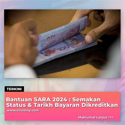 Bantuan Sara Semakan Status Tarikh Bayaran Dikreditkan