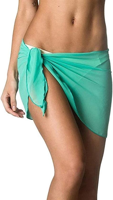 Strandtuch Damen Sarong Tuch Chiffon Liecht Bikini Cover Up Fiesta Kleidung Wickelrock