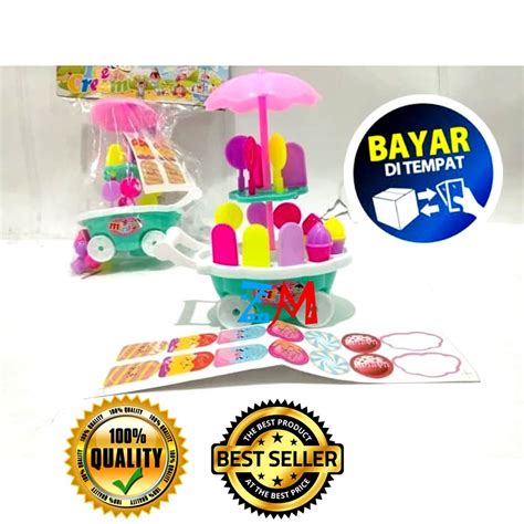 Jual Mainan Anak Ice Cream Stroller Mini FI 526 Gerobak Es Krim