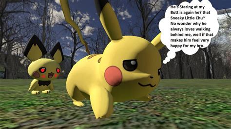 Pichu Loves Staring At Pikachu S Rear By Skulltronprime969 On Deviantart