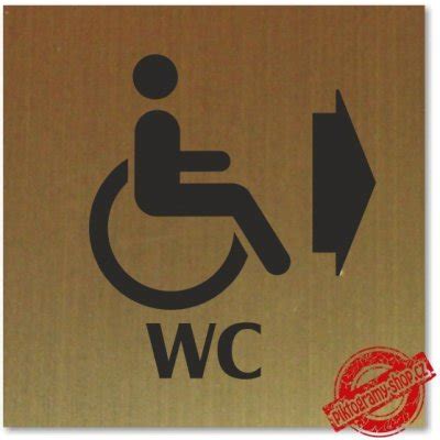 Wc Invalida Vpravo Zlat Piktogram X Mm Nevada Od K