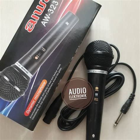 Jual Microphone Aiwa Aw Mic Kabel Black Only Shopee Indonesia