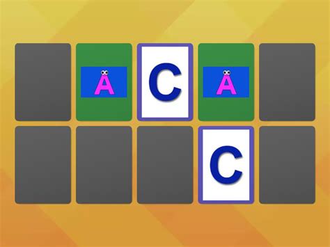 Letters A-E Memory Games - Matching pairs