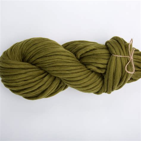 Super Bulky Olive Yarn Olive Green Yarn Big Loop Yarn Etsy