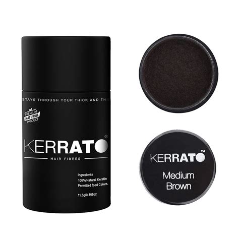 Kerrato Hair Fibres For Thinning Hair Medium Brown Natural G