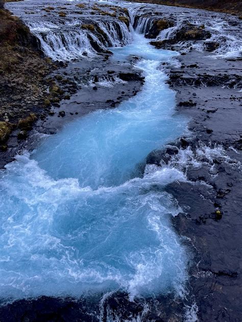 The blue waterfall [OC] (3024x4032) - Iceland @maxpulsed : r/EarthPorn