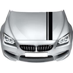 Bonnet Racing Stripes Cars Stickers Decal Size 120x15 5 Cm BLACK