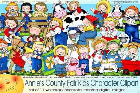 County Fair Kids Character Clipart | Kid character, Clip art, County fair